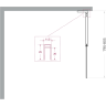 Душевая перегородка BELBAGNO UNO UNO-L-1-TB-80-GR-Cr 80 см, профиль хром, стекло графитовое
